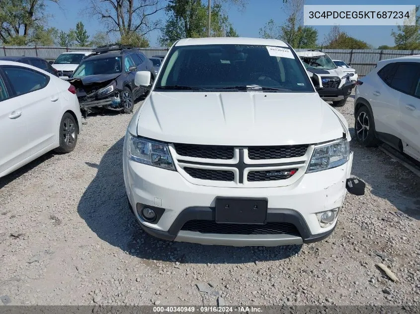 2019 Dodge Journey Gt VIN: 3C4PDCEG5KT687234 Lot: 40340949