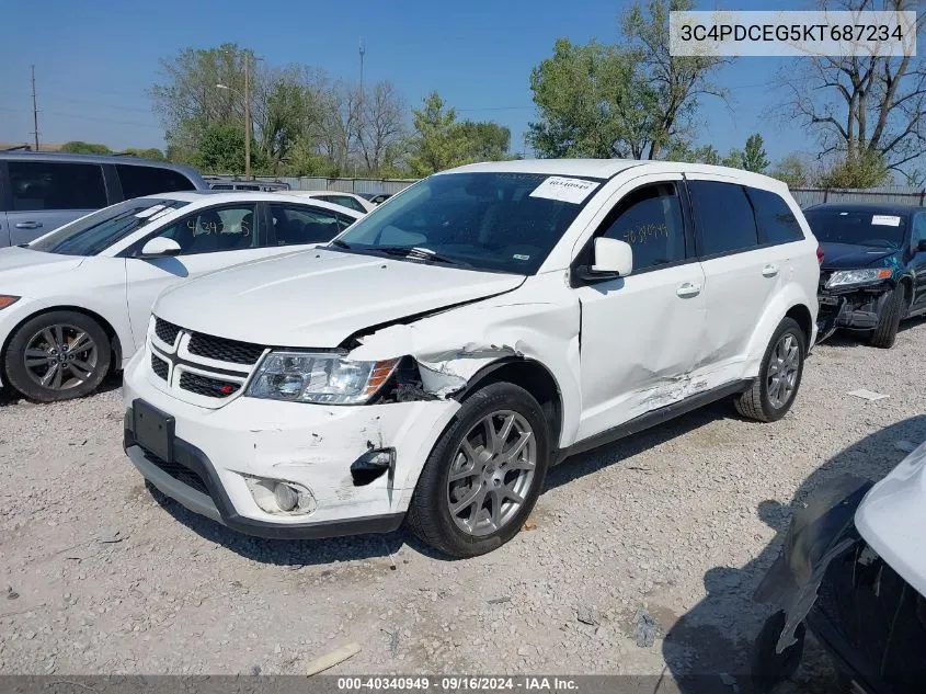 2019 Dodge Journey Gt VIN: 3C4PDCEG5KT687234 Lot: 40340949