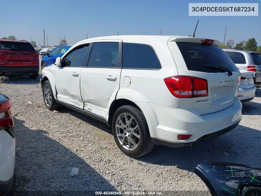 2019 Dodge Journey Gt VIN: 3C4PDCEG5KT687234 Lot: 40340949