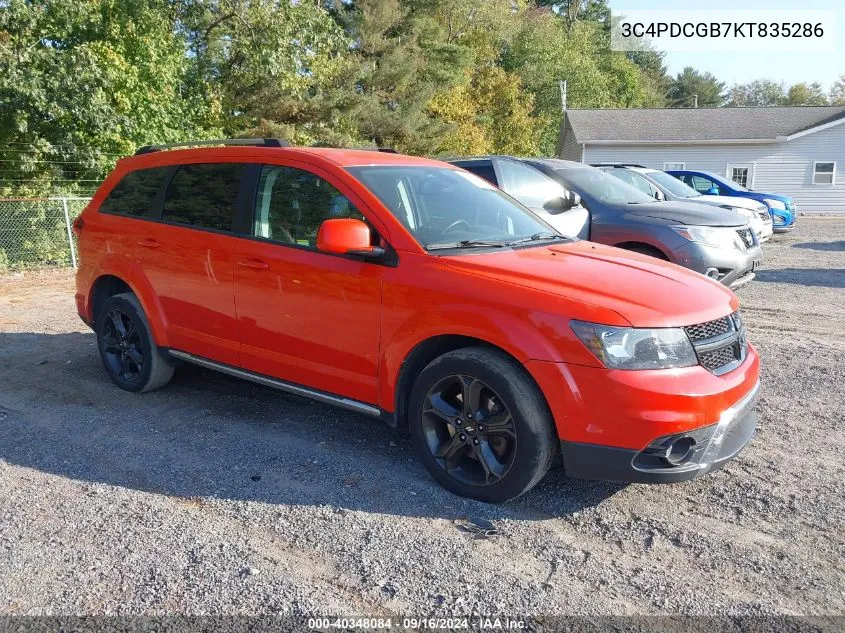 2019 Dodge Journey Crossroad VIN: 3C4PDCGB7KT835286 Lot: 40348084