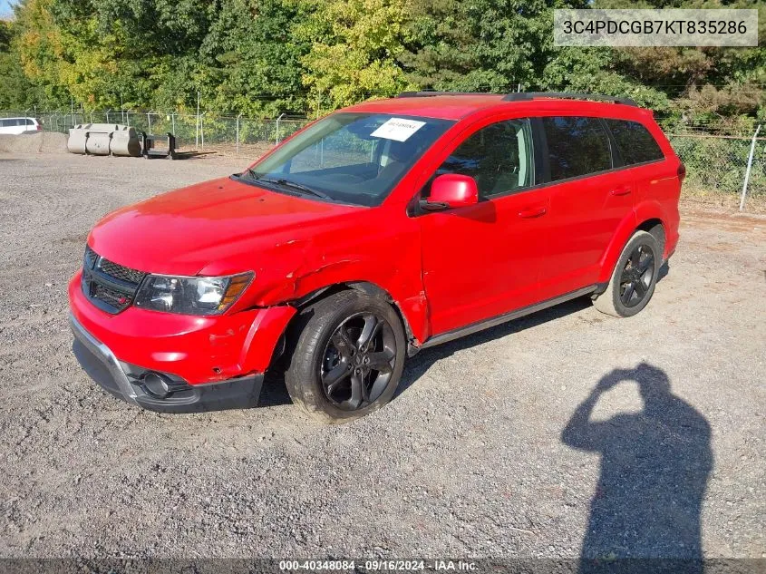 2019 Dodge Journey Crossroad VIN: 3C4PDCGB7KT835286 Lot: 40348084