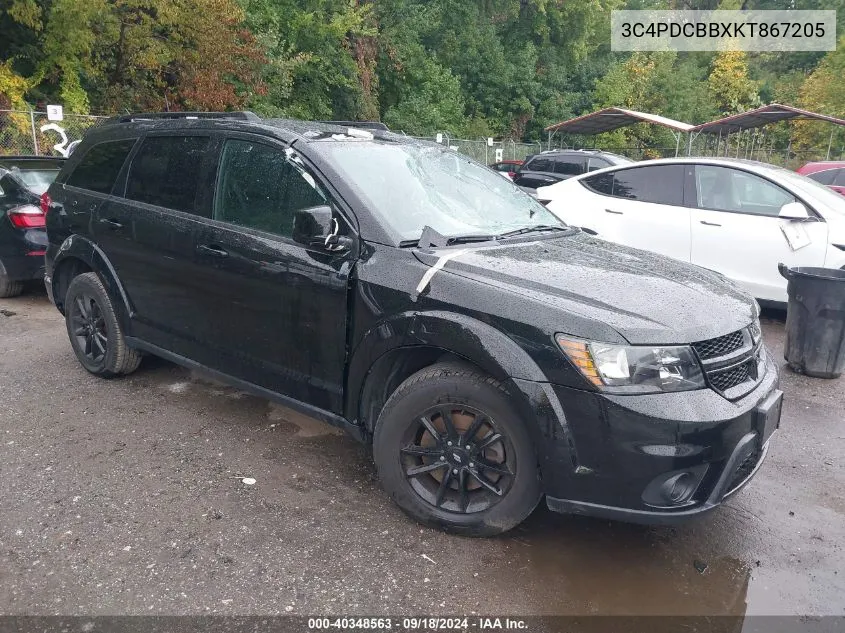 2019 Dodge Journey Se VIN: 3C4PDCBBXKT867205 Lot: 40348563