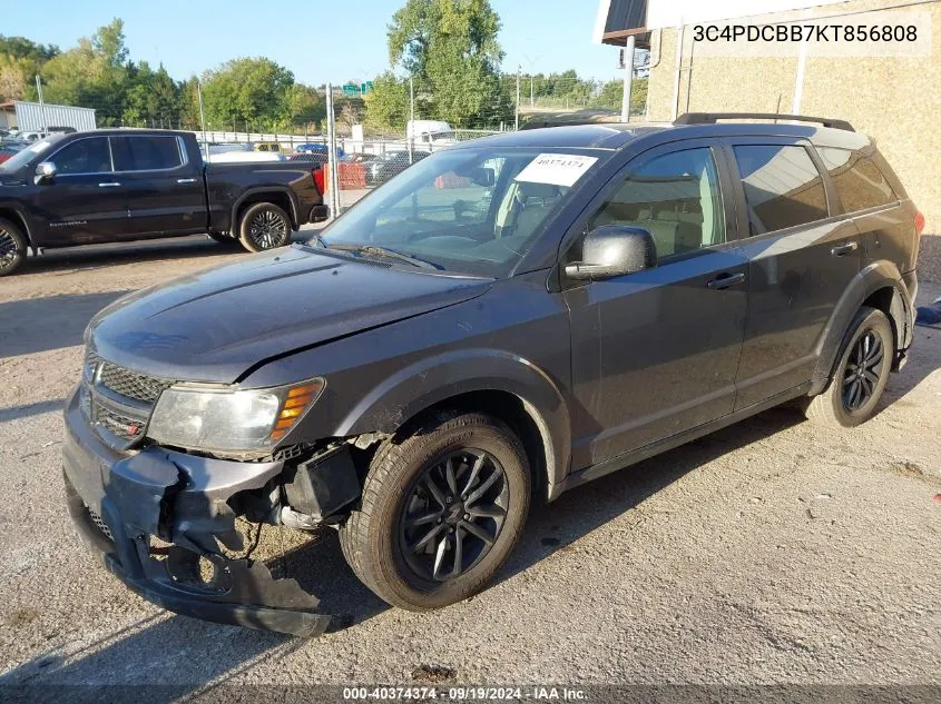 2019 Dodge Journey Se VIN: 3C4PDCBB7KT856808 Lot: 40374374