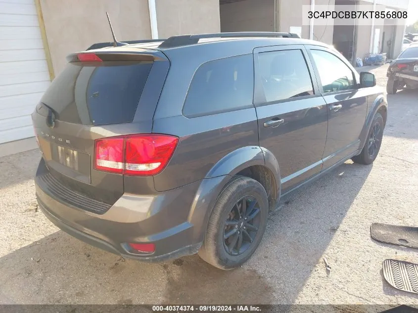 2019 Dodge Journey Se VIN: 3C4PDCBB7KT856808 Lot: 40374374