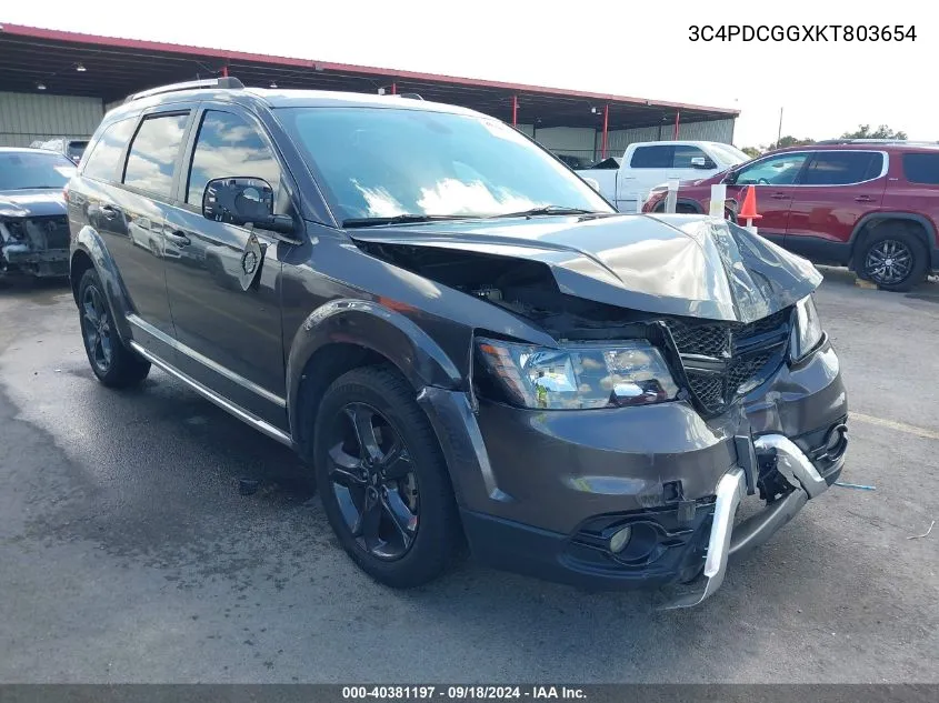 2019 Dodge Journey Crossroad VIN: 3C4PDCGGXKT803654 Lot: 40381197