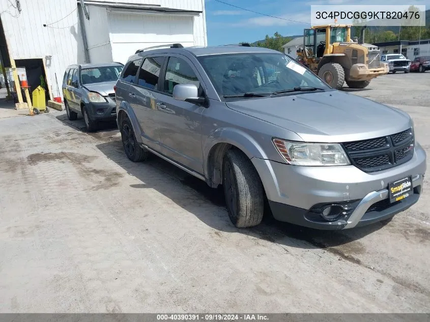 2019 Dodge Journey Crossroad VIN: 3C4PDCGG9KT820476 Lot: 40390391