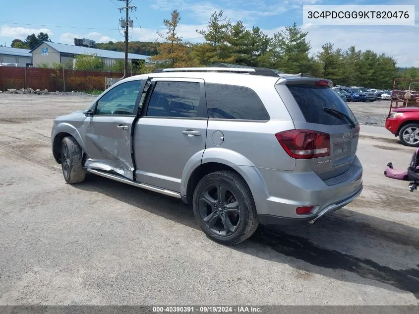 2019 Dodge Journey Crossroad VIN: 3C4PDCGG9KT820476 Lot: 40390391