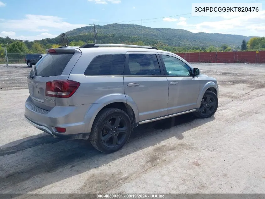 2019 Dodge Journey Crossroad VIN: 3C4PDCGG9KT820476 Lot: 40390391