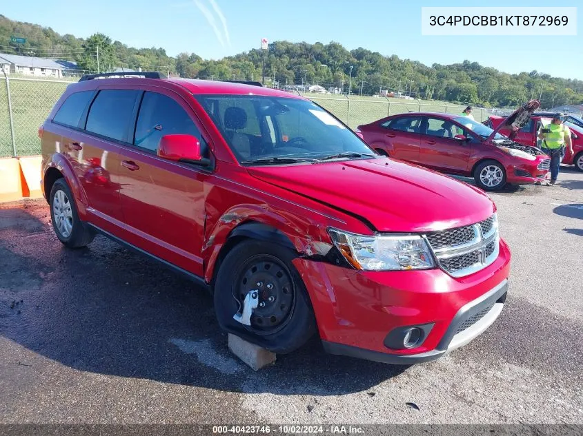 2019 Dodge Journey Se VIN: 3C4PDCBB1KT872969 Lot: 40423746