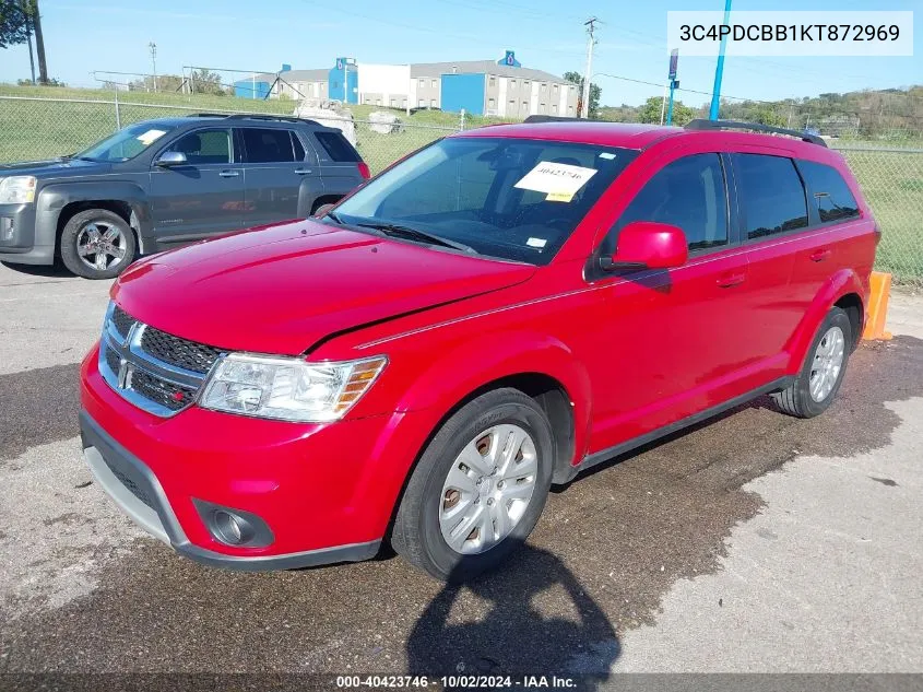 2019 Dodge Journey Se VIN: 3C4PDCBB1KT872969 Lot: 40423746