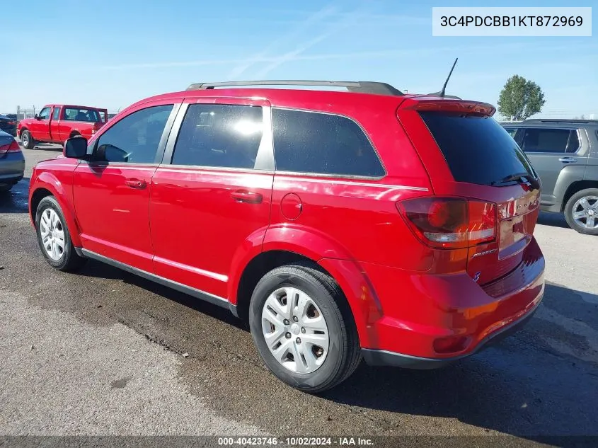 2019 Dodge Journey Se VIN: 3C4PDCBB1KT872969 Lot: 40423746