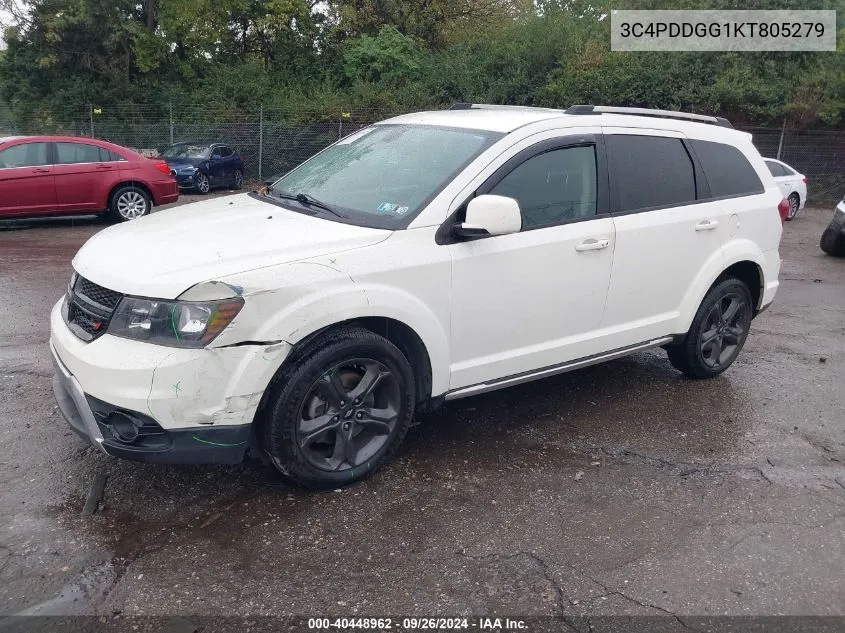 2019 Dodge Journey Crossroad Awd VIN: 3C4PDDGG1KT805279 Lot: 40448962