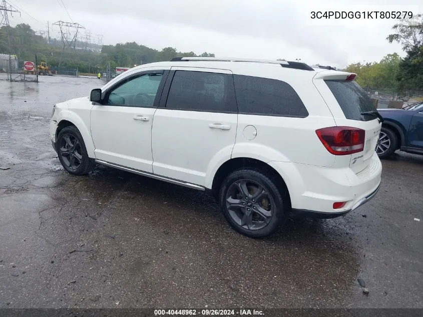 2019 Dodge Journey Crossroad Awd VIN: 3C4PDDGG1KT805279 Lot: 40448962