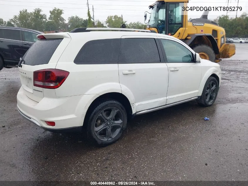 2019 Dodge Journey Crossroad Awd VIN: 3C4PDDGG1KT805279 Lot: 40448962