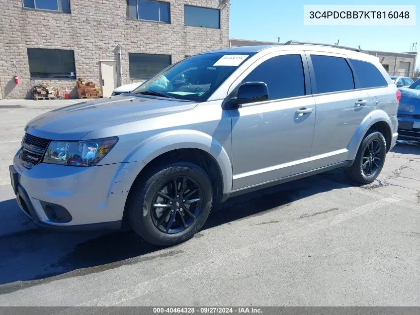 2019 Dodge Journey Se VIN: 3C4PDCBB7KT816048 Lot: 40464328