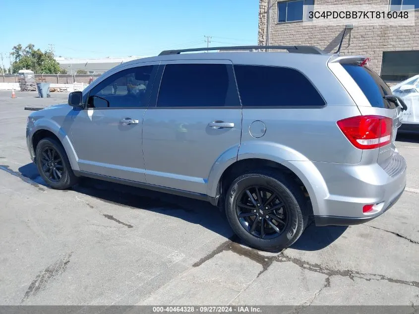 2019 Dodge Journey Se VIN: 3C4PDCBB7KT816048 Lot: 40464328