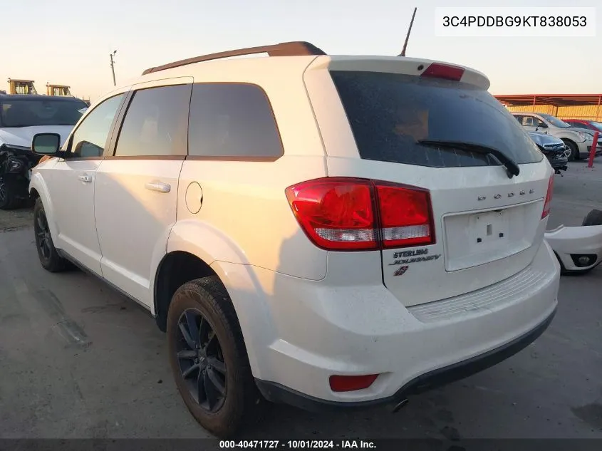 3C4PDDBG9KT838053 2019 Dodge Journey Se