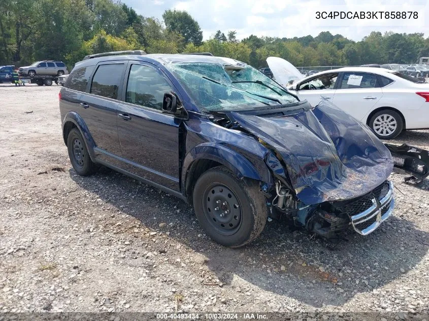 2019 Dodge Journey Se Value Package VIN: 3C4PDCAB3KT858878 Lot: 40493434