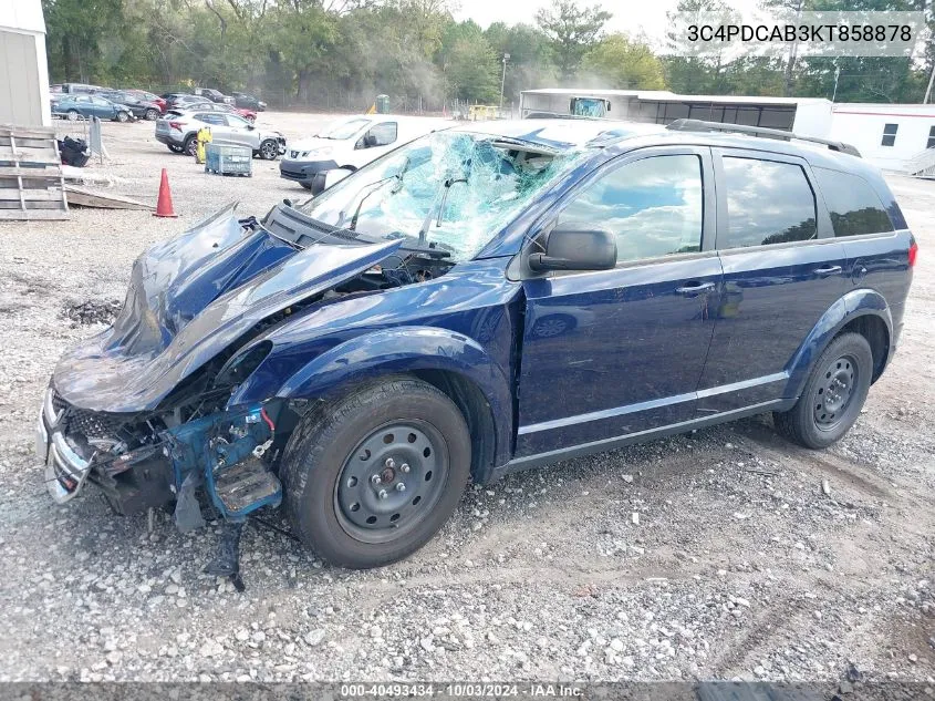 2019 Dodge Journey Se Value Package VIN: 3C4PDCAB3KT858878 Lot: 40493434