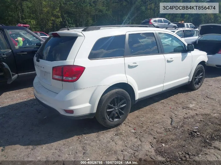 2019 Dodge Journey Se VIN: 3C4PDCBB4KT856474 Lot: 40526785