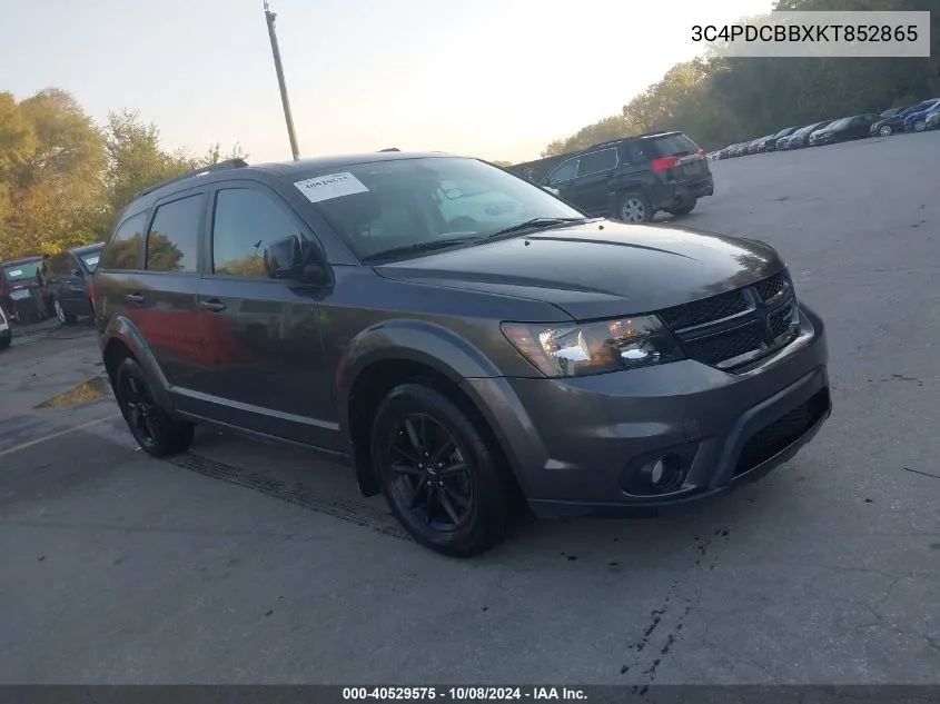 2019 Dodge Journey Se VIN: 3C4PDCBBXKT852865 Lot: 40529575