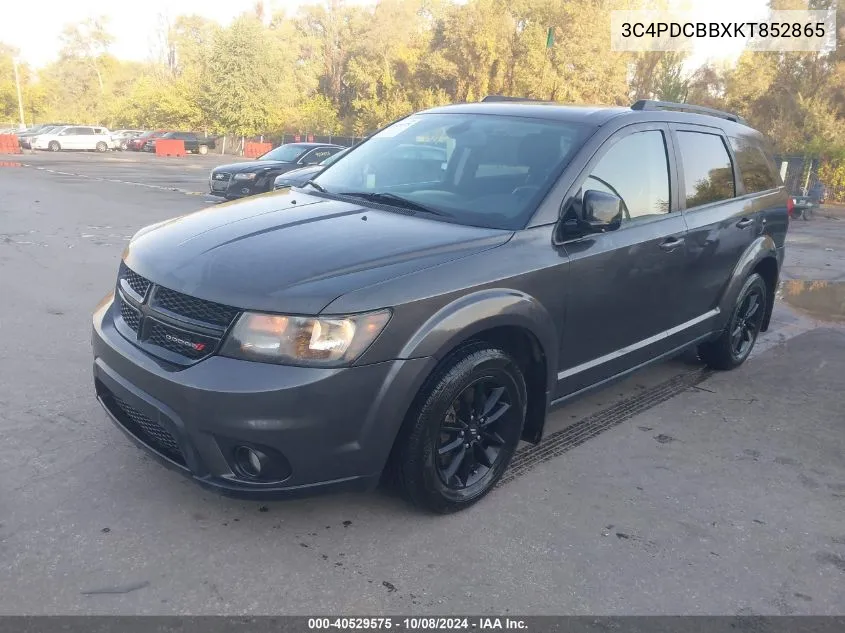 2019 Dodge Journey Se VIN: 3C4PDCBBXKT852865 Lot: 40529575