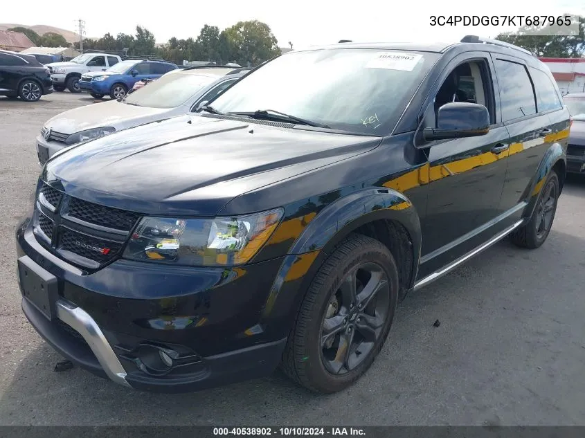 2019 Dodge Journey Crossroad Awd VIN: 3C4PDDGG7KT687965 Lot: 40538902