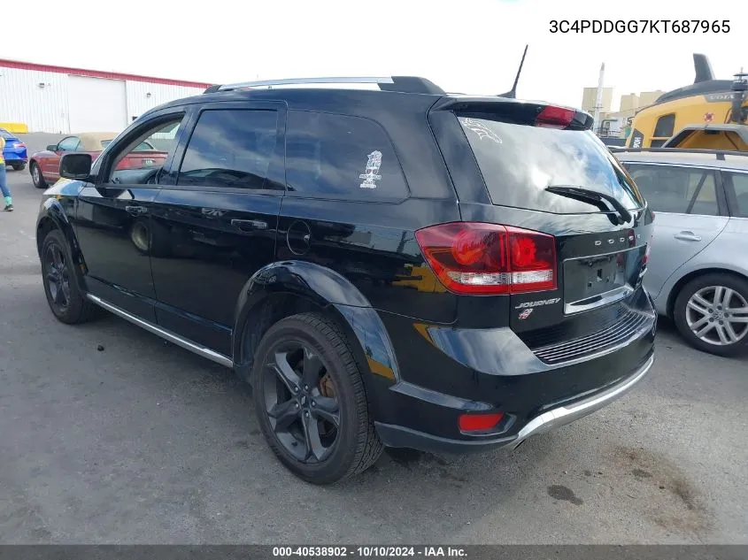 2019 Dodge Journey Crossroad Awd VIN: 3C4PDDGG7KT687965 Lot: 40538902