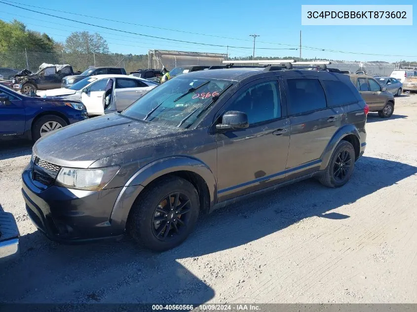 2019 Dodge Journey Se VIN: 3C4PDCBB6KT873602 Lot: 40560566