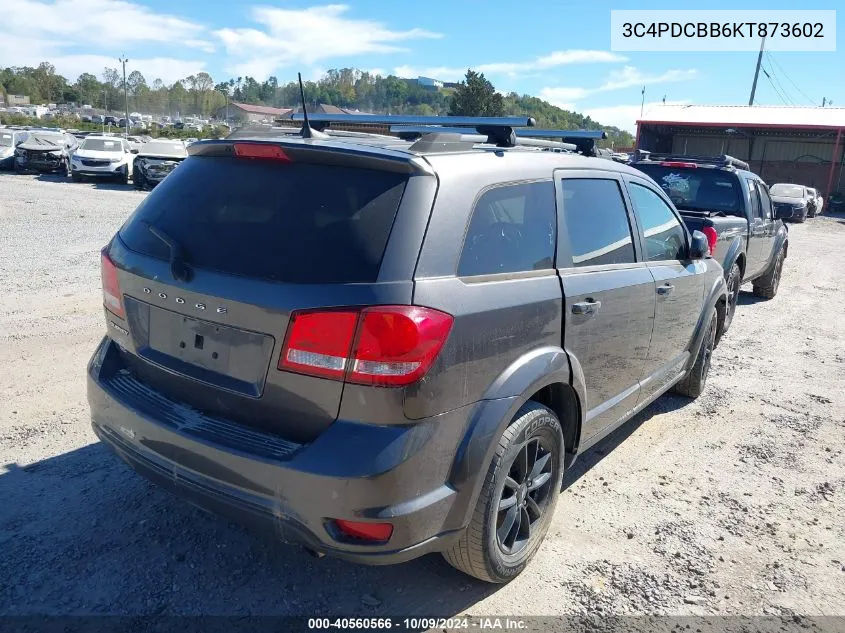 2019 Dodge Journey Se VIN: 3C4PDCBB6KT873602 Lot: 40560566