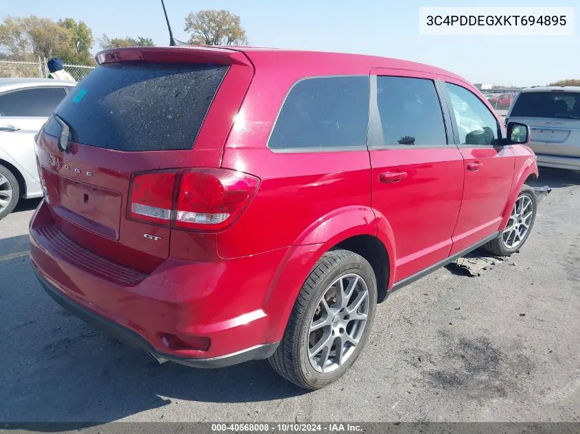 2019 Dodge Journey Gt Awd VIN: 3C4PDDEGXKT694895 Lot: 40568008