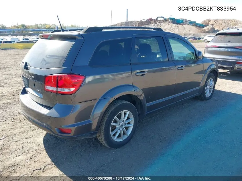 2019 Dodge Journey Se VIN: 3C4PDCBB2KT833954 Lot: 40579208