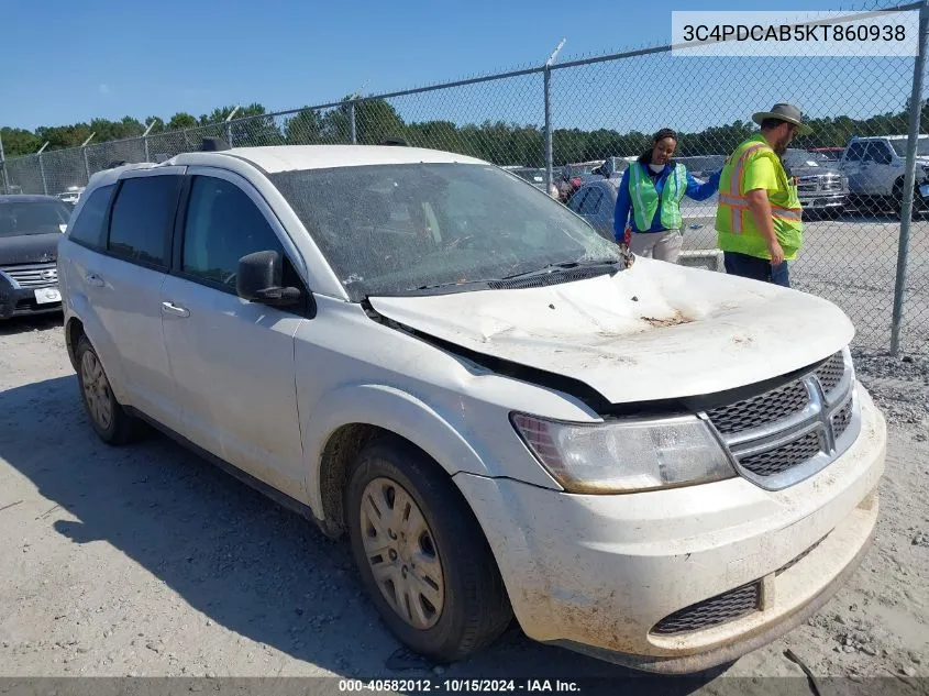 3C4PDCAB5KT860938 2019 Dodge Journey Se