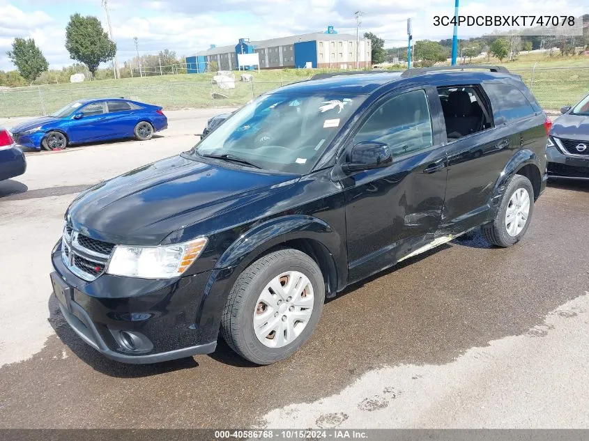 3C4PDCBBXKT747078 2019 Dodge Journey Se