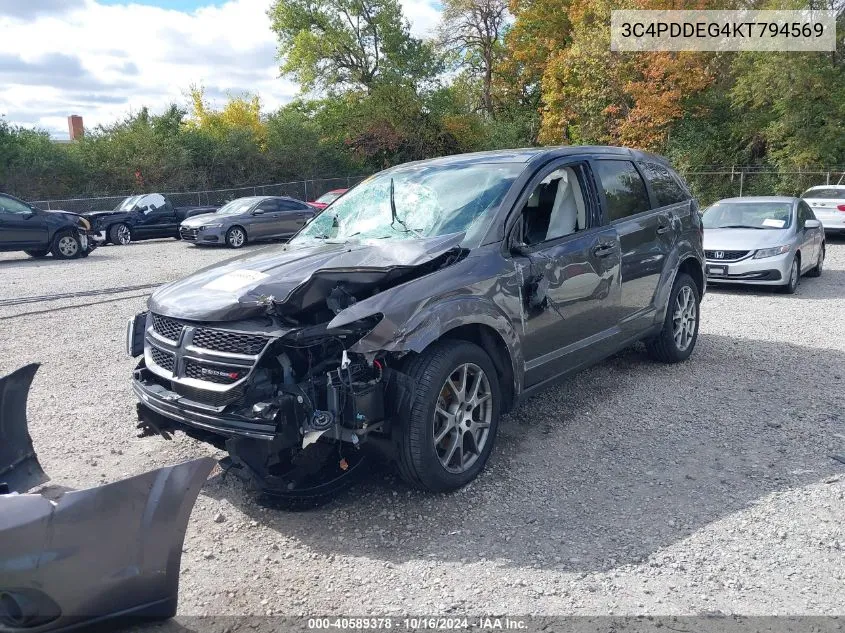 2019 Dodge Journey Gt Awd VIN: 3C4PDDEG4KT794569 Lot: 40589378