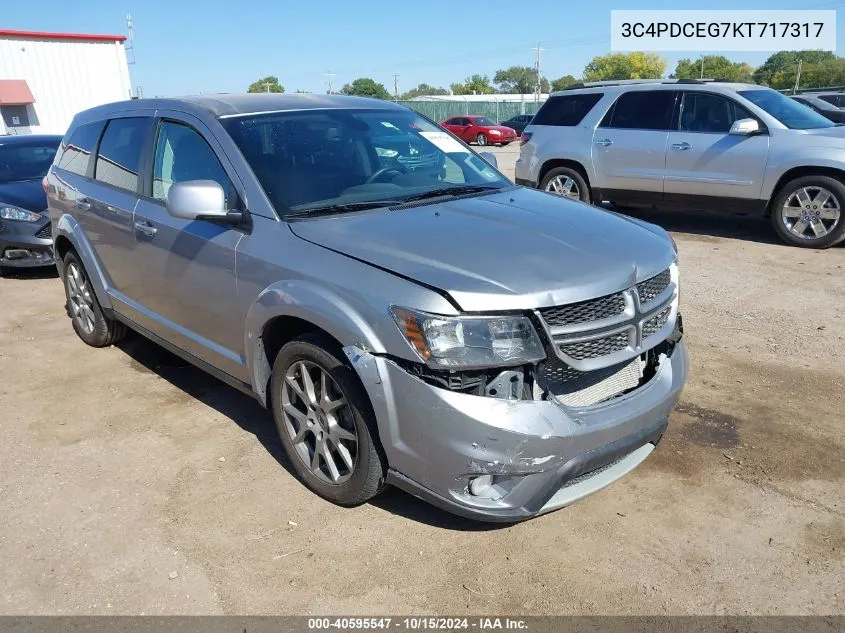 2019 Dodge Journey Gt VIN: 3C4PDCEG7KT717317 Lot: 40595547