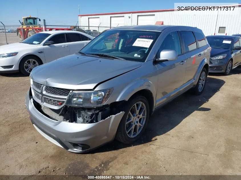 2019 Dodge Journey Gt VIN: 3C4PDCEG7KT717317 Lot: 40595547