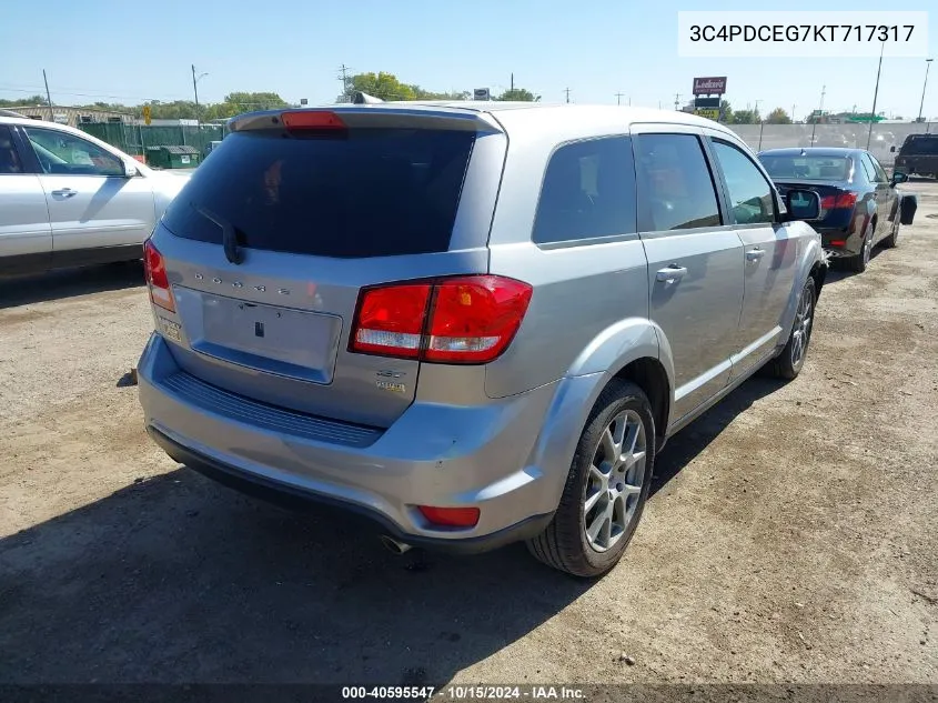 2019 Dodge Journey Gt VIN: 3C4PDCEG7KT717317 Lot: 40595547