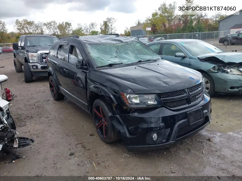 2019 Dodge Journey Se VIN: 3C4PDCBB1KT874060 Lot: 40603787