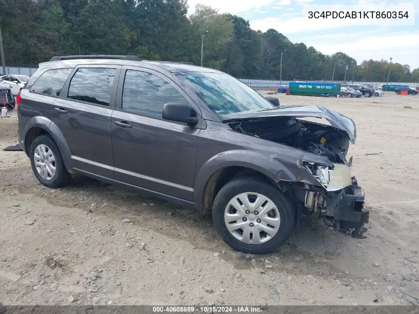 3C4PDCAB1KT860354 2019 Dodge Journey Se Value Package