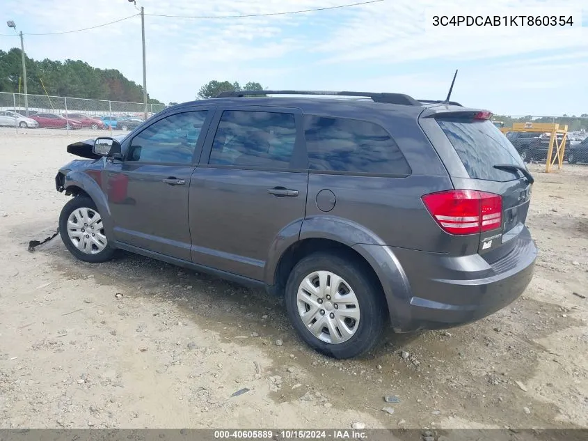 3C4PDCAB1KT860354 2019 Dodge Journey Se Value Package