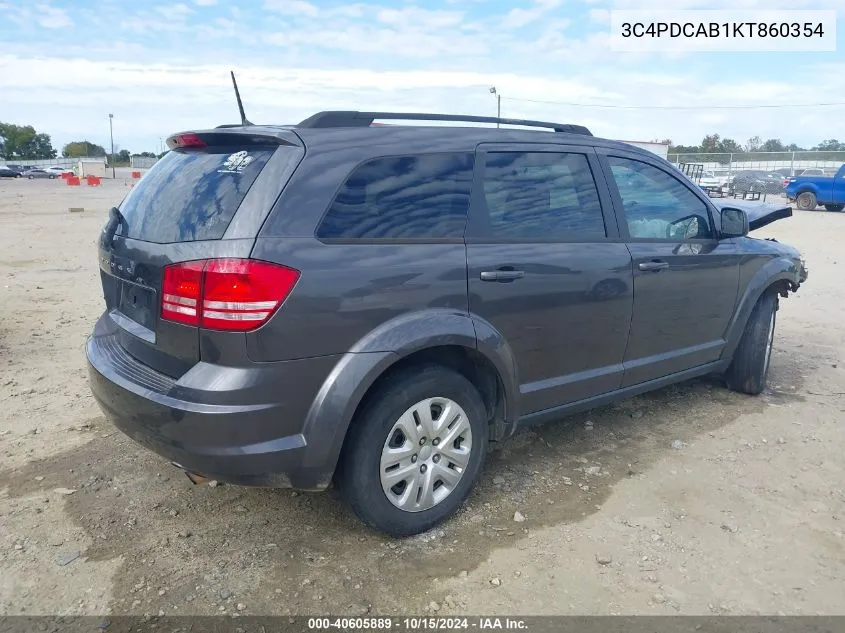 3C4PDCAB1KT860354 2019 Dodge Journey Se Value Package