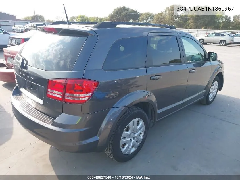 3C4PDCAB1KT860967 2019 Dodge Journey Se Value Package