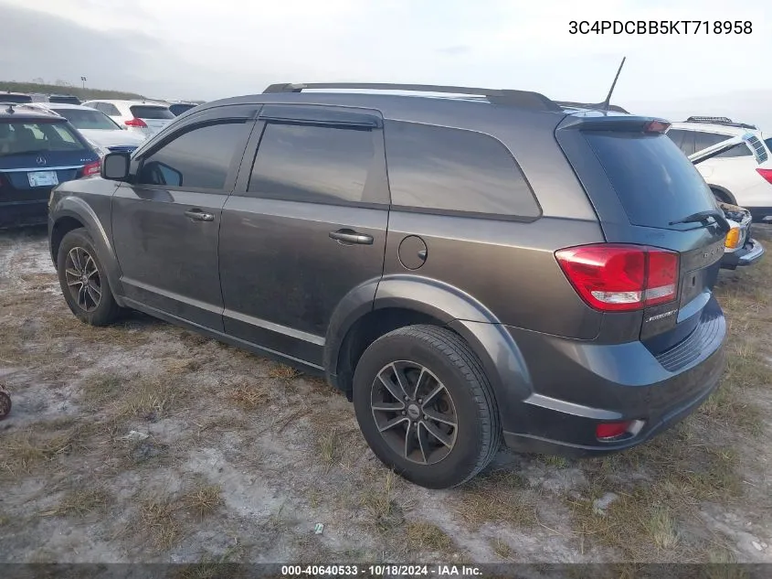 3C4PDCBB5KT718958 2019 Dodge Journey Se