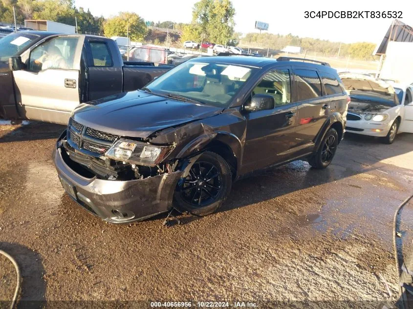 2019 Dodge Journey Se VIN: 3C4PDCBB2KT836532 Lot: 40656956