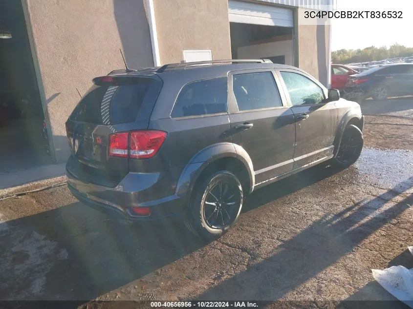 2019 Dodge Journey Se VIN: 3C4PDCBB2KT836532 Lot: 40656956