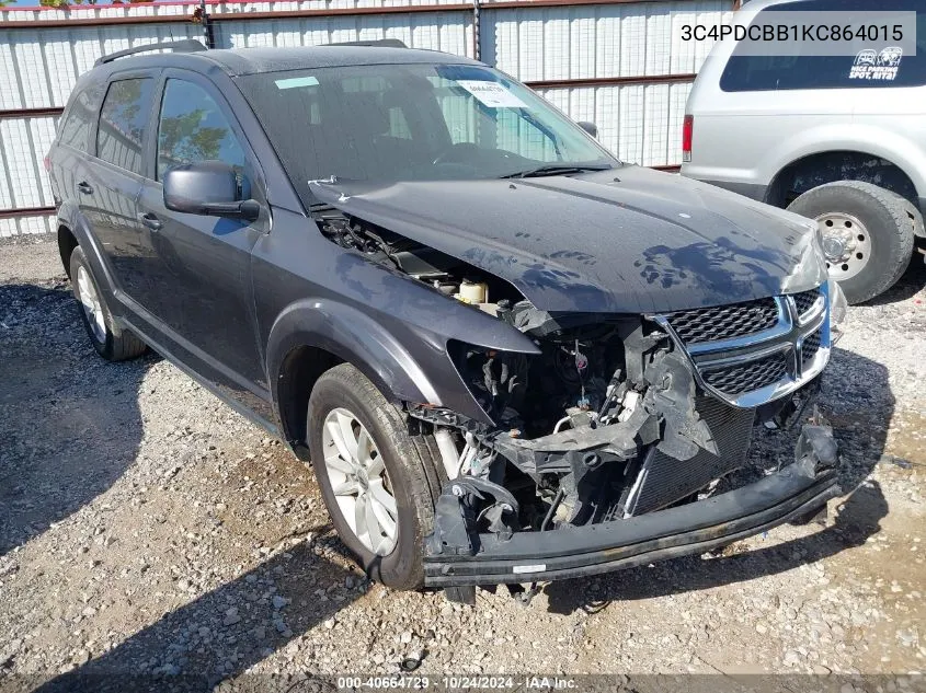 2019 Dodge Journey Se VIN: 3C4PDCBB1KC864015 Lot: 40664729