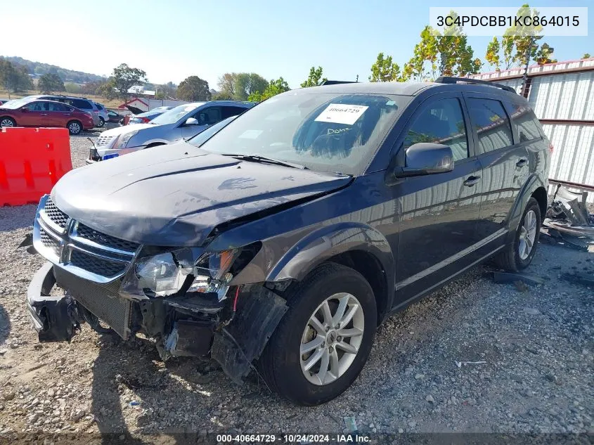 2019 Dodge Journey Se VIN: 3C4PDCBB1KC864015 Lot: 40664729