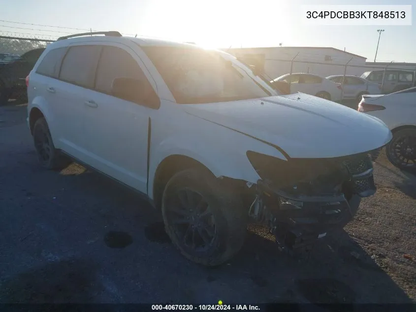 2019 Dodge Journey Se VIN: 3C4PDCBB3KT848513 Lot: 40670230