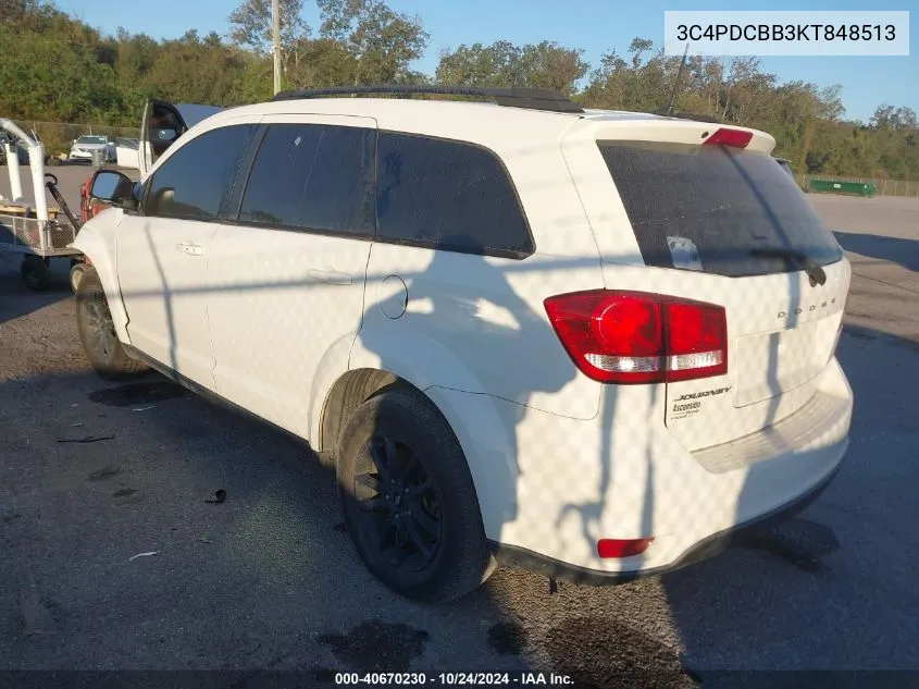 2019 Dodge Journey Se VIN: 3C4PDCBB3KT848513 Lot: 40670230